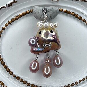 Handmade S925 SS Premium Flameball Pearl Character Detachable Pendant